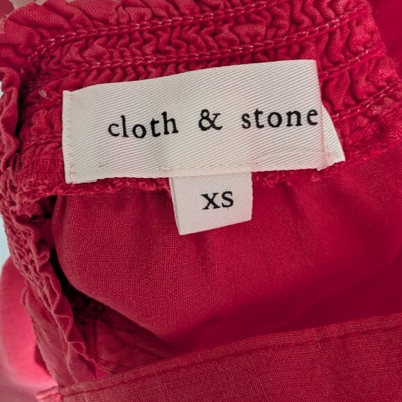 Anthropologie Cloth & Stone Halter Maxi Dress Size XS Small Faded Red Side Slit - Picture 12 of 15